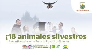¡18 animales silvestres fueron liberados en la Reserva Natural La Romera!