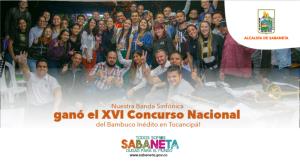 ¡Nuestra banda sinfónica ganó el XVI Concurso Nacional del Bambuco Inédito en Tocancipá!