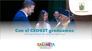 Con el CEOGET graduamos a 83 aprendices de técnicas laborales