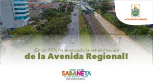 ¡En un 95% ha avanzado la rehabilitación de la Avenida Regional!