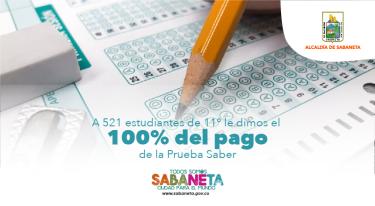 A 521 estudiantes de 11° le dimos el 100% del pago de la Prueba Saber