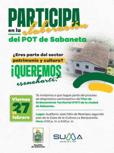 El sector patrimonio y cultura tiene la palabra en la construcción del POT