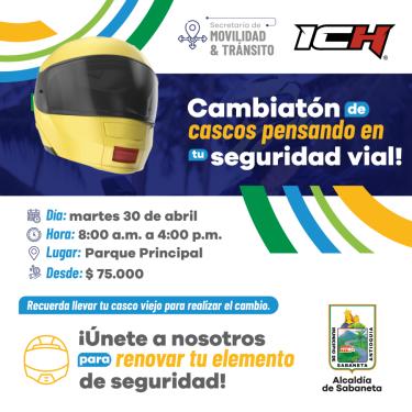 Cambiatón de cascos en Sabaneta