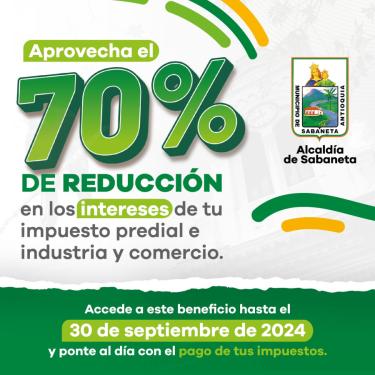 En Sabaneta presentan alivios tributarios para todos los ciudadanos en los intereses del impuesto de industria y comercio e impuesto predial.