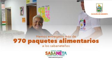Hemos entregado más de 970 paquetes alimentarios a los sabaneteños