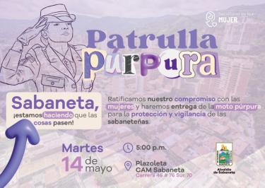 ¡Sabaneta lanzará la patrulla púrpura pensada para la seguridad de sus mujeres!